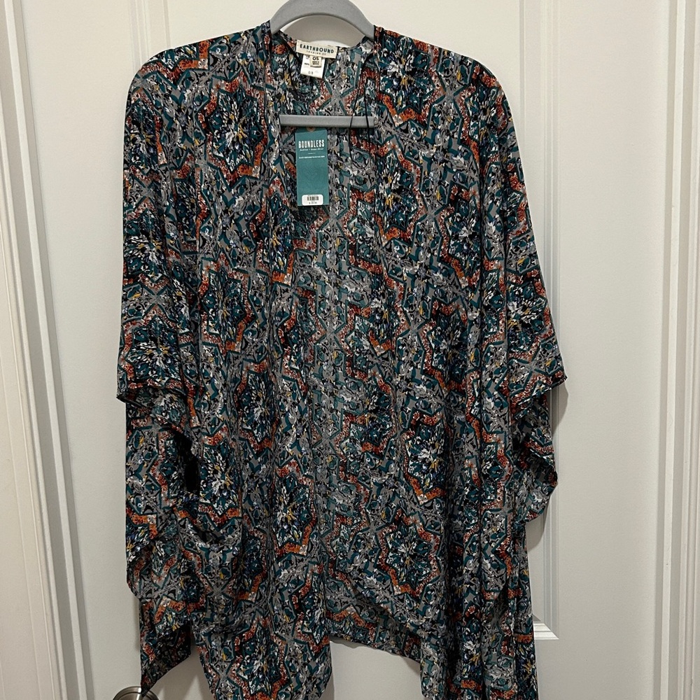 Earthbound Multi/Colored Beach Coverup/Kimono